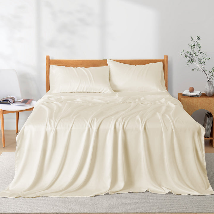 Naturally Cooling, Soft, and Breathable Tencel Lyocell 4Pc Sheets Set Image 2