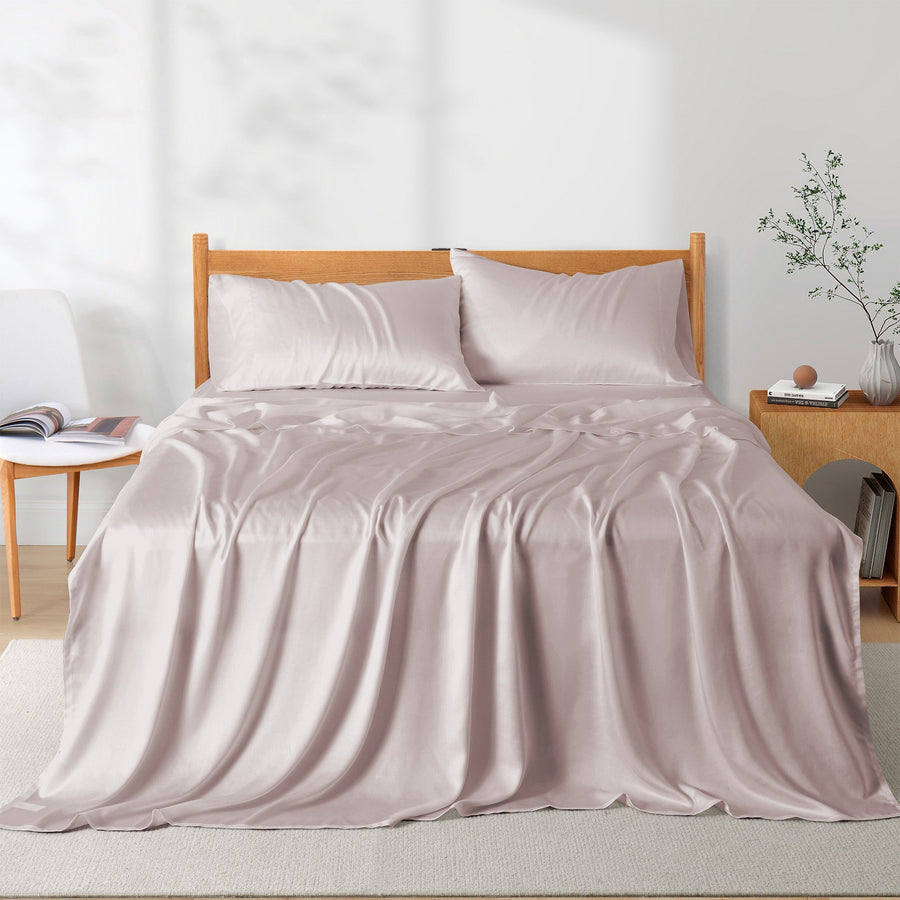 Tencel Lyocell Bed Sheets Silky Soft and Smooth Breathable Sheets, Luxury Hotel Bedding Image 1