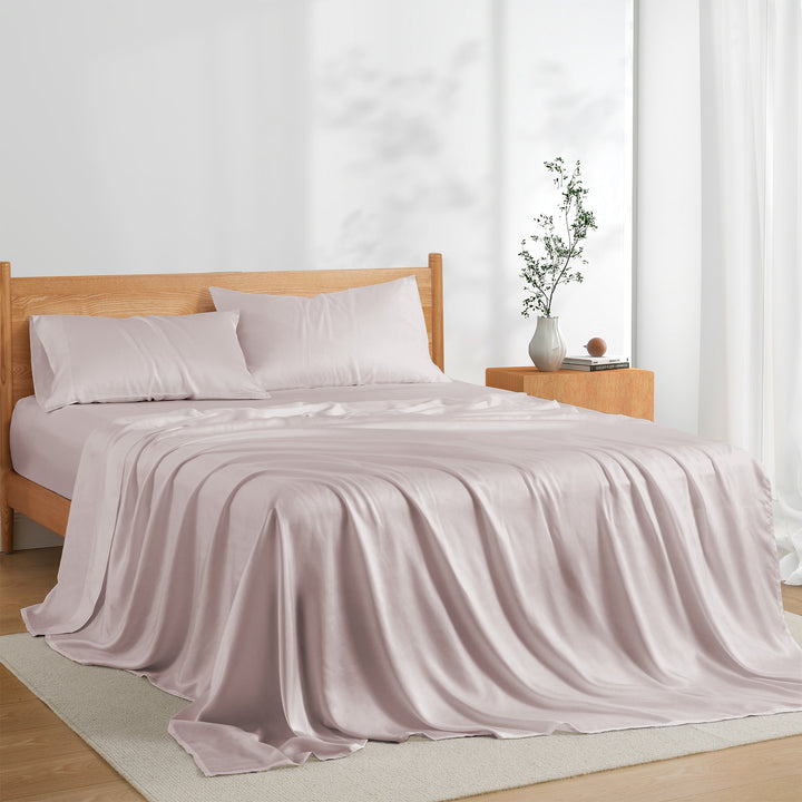 Tencel Lyocell Bed Sheets Silky Soft and Smooth Breathable Sheets, Luxury Hotel Bedding Image 3