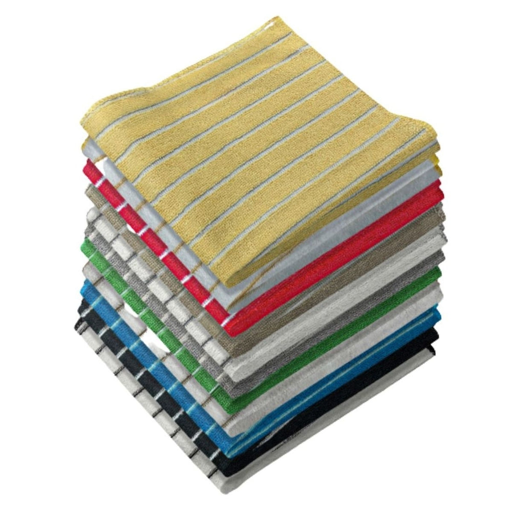 12/24-Pack: Ultra-Absorbent Multi Use Cleaning Super Soft Microfiber Dish Utility Rag Cloths Image 2