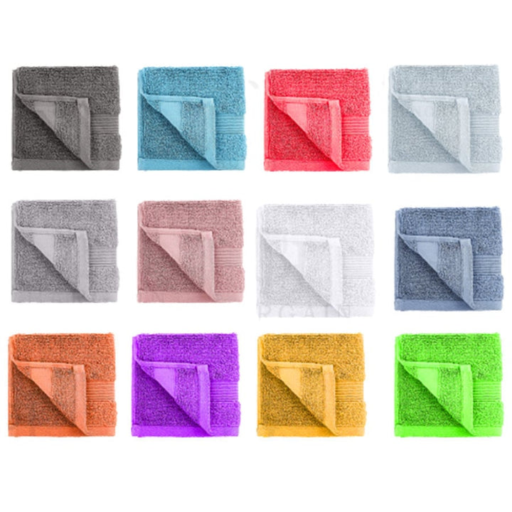 6-Pack: Ultra-Soft 100% Cotton Absorbent Multi Purpose Reusable 12x12 Wash Cloths Image 3