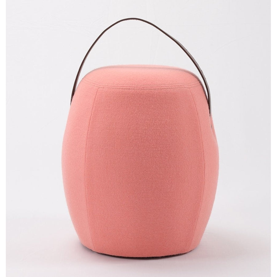 Kiley Handmade Pouf/Stool - Pink Image 1