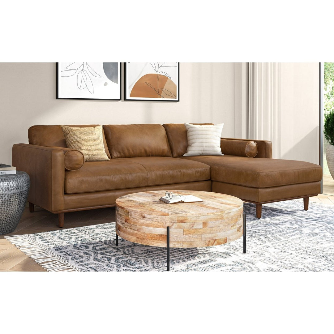 Morrison Sectional in Genuine Leather Image 3