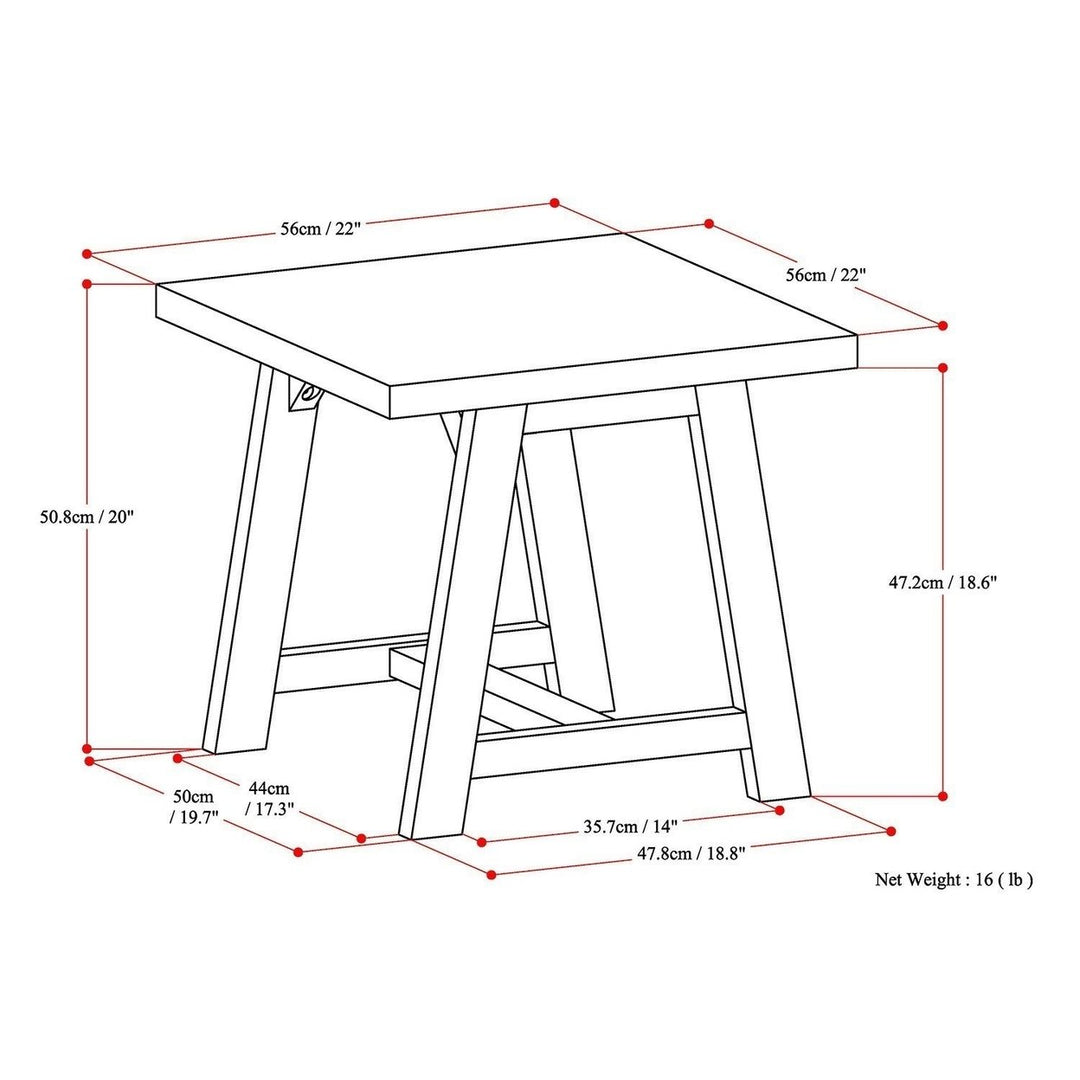 Sawhorse End Table Image 7