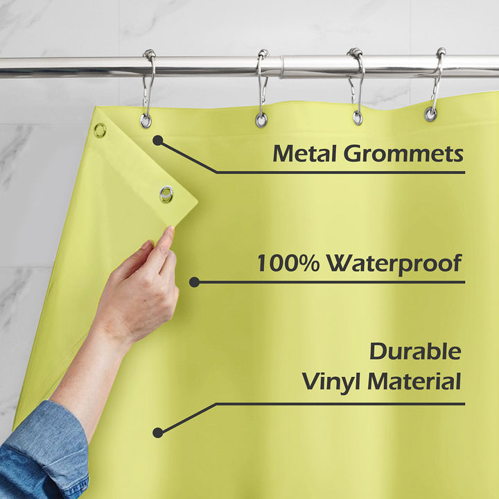 Magnetic Heavy Duty Durable Mildew Soap-Scum Resistant Shower Liner W/ Metal Grommets Image 9
