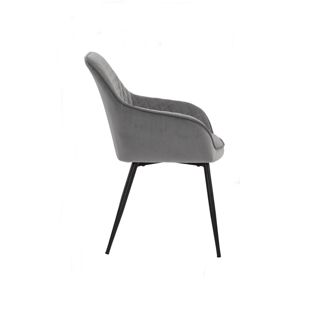 Hakon Dining Chair - Grey Velvet Image 3