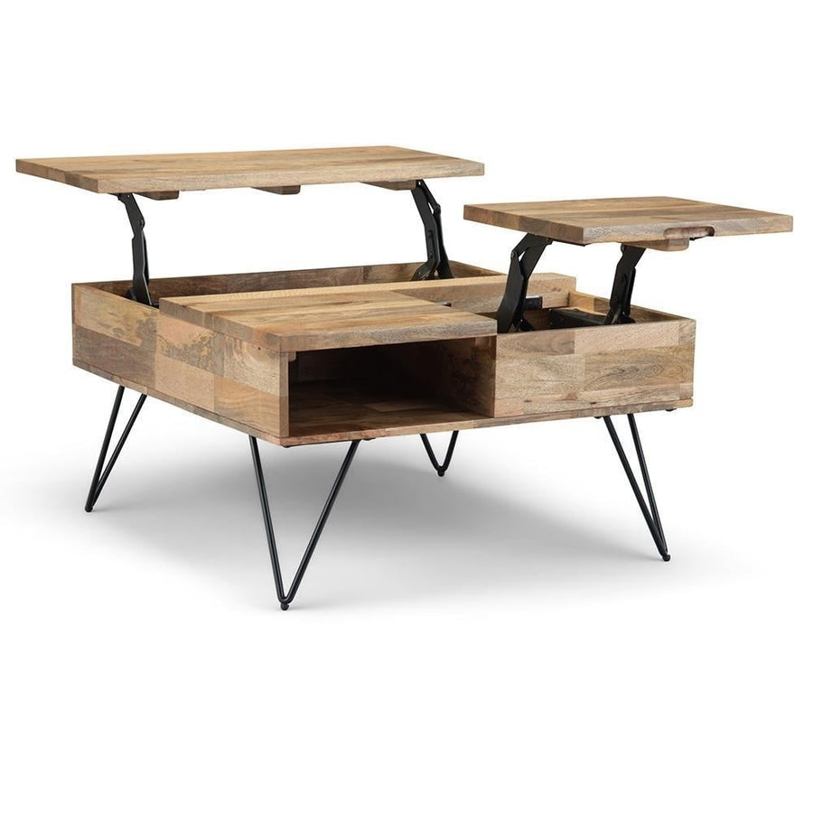 Hunter Lift Top Square Coffee Table in Mango Image 1