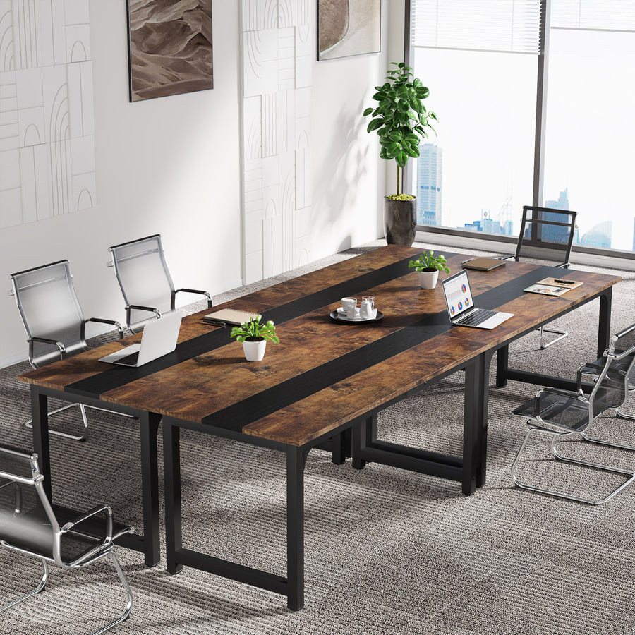Conference Table, 6FT Meeting Seminar Table Rectangular Meeting Room Desk Image 1