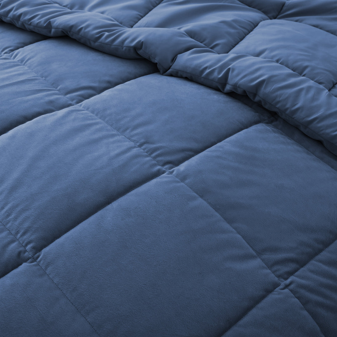 2 Or 3 Pieces Luxury Ultra Soft Velvet Solid Duvet Set-All Season Reversible Down Alternative Comforter Set Image 5