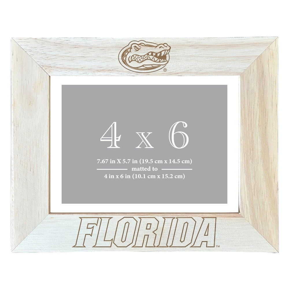 Florida Gators Wooden Photo Frame - Customizable 4 x 6 Inch - Elegant Matted Display for Memories Image 2