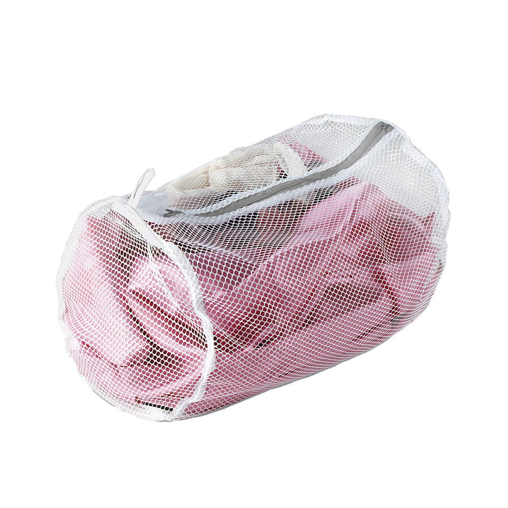 2-Pack: Large Multi-purpose Durable Round Lightweight Nylon Mesh Lingerie Storage Wash Bag 13.5W x 9H x 9D Image 2