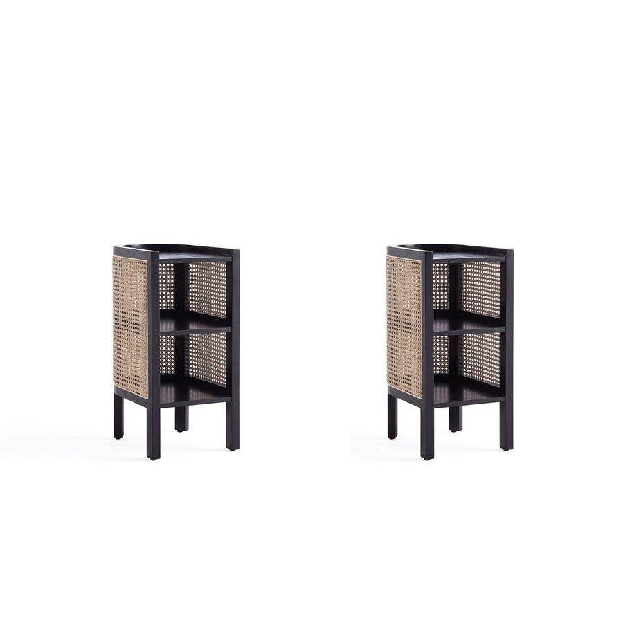 Versailles End Table and Natural Cane - Set of 2 Image 1