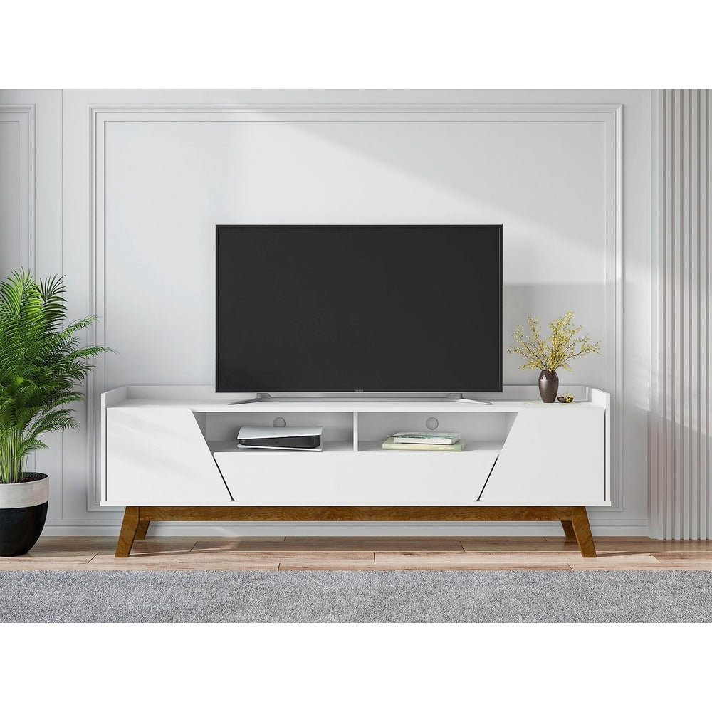 Mid-Century Modern Marcus 70.86 TV Stand with Solid Wood Legs Image 2