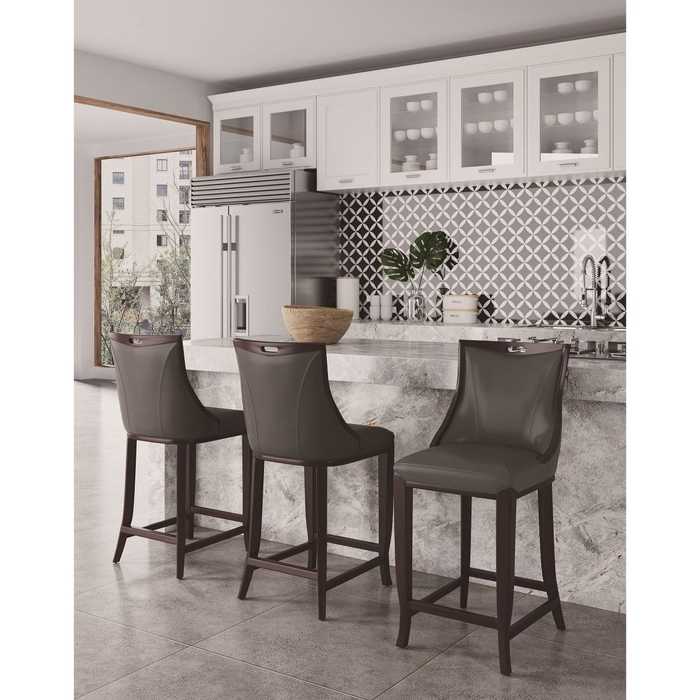Emperor Faux Leather Barstool (Set of 3) Image 2