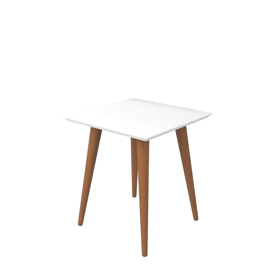 Utopia 19.84" High Square End Table With Splayed Wooden Legs Gloss Image 1