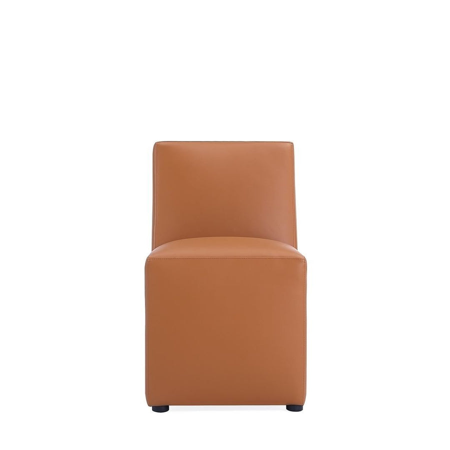 Anna Modern Square Faux Leather Dining Chair Image 1