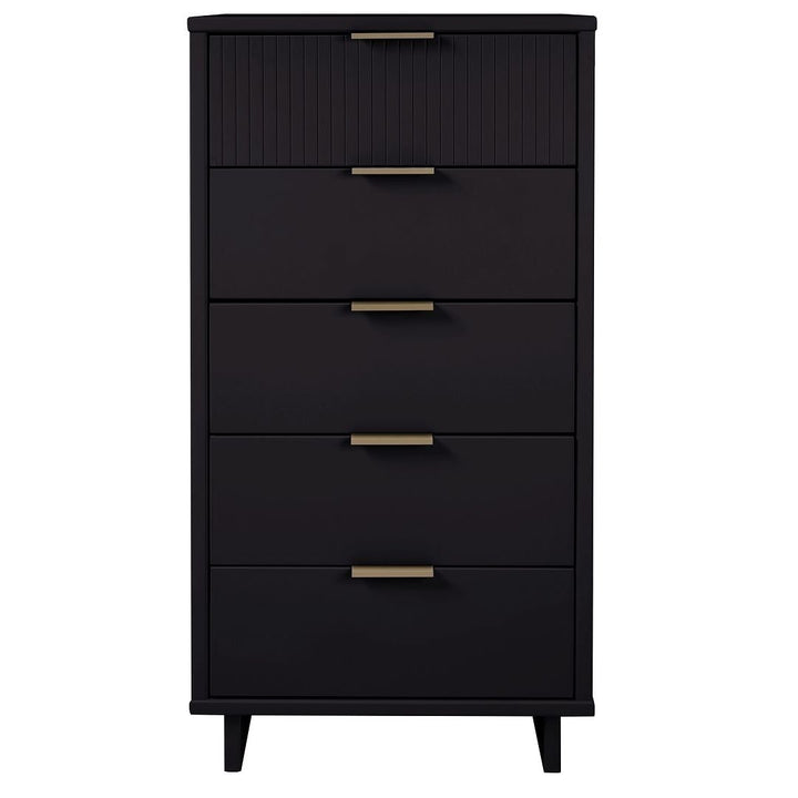 Granville Tall 23.62" Modern Narrow Dresser with 5 Full Extension Drawers Image 4