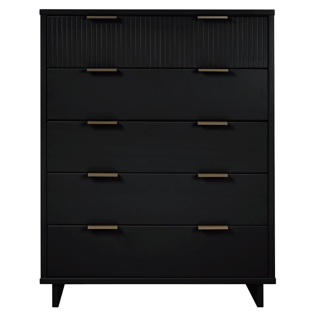 Granville 45.27" Modern Tall Dresser with 5 Full Extension Drawers Image 4