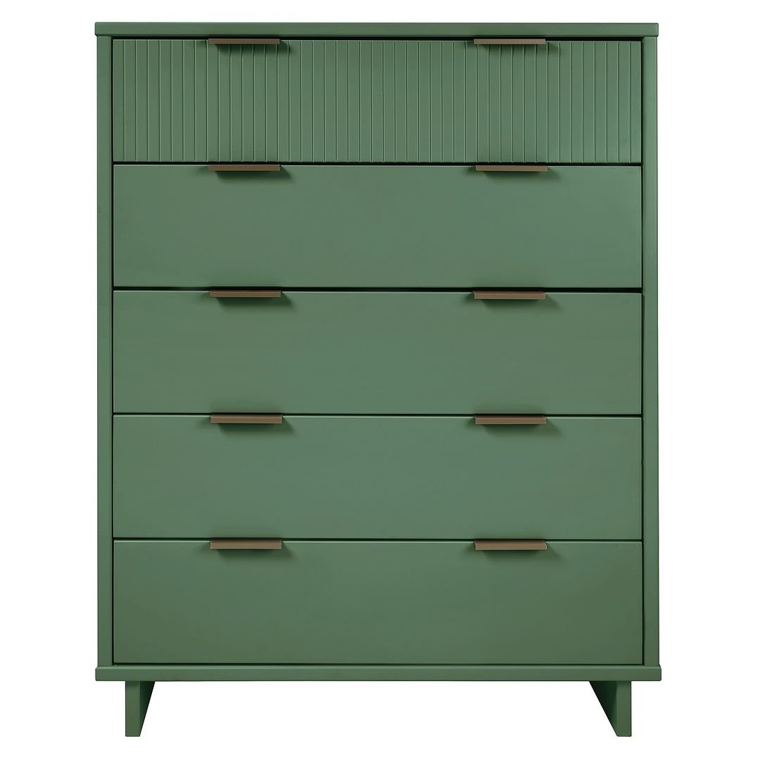 Granville 45.27" Modern Tall Dresser with 5 Full Extension Drawers Image 5