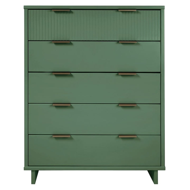 Granville 45.27" Modern Tall Dresser with 5 Full Extension Drawers Image 5