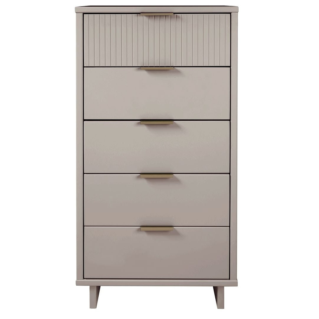 Granville Tall 23.62" Modern Narrow Dresser with 5 Full Extension Drawers Image 8