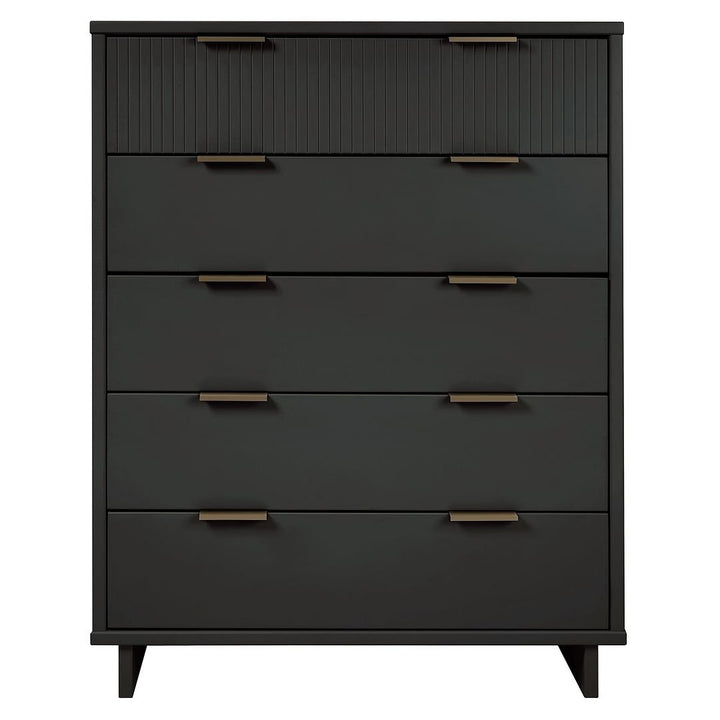 Granville 45.27" Modern Tall Dresser with 5 Full Extension Drawers Image 7