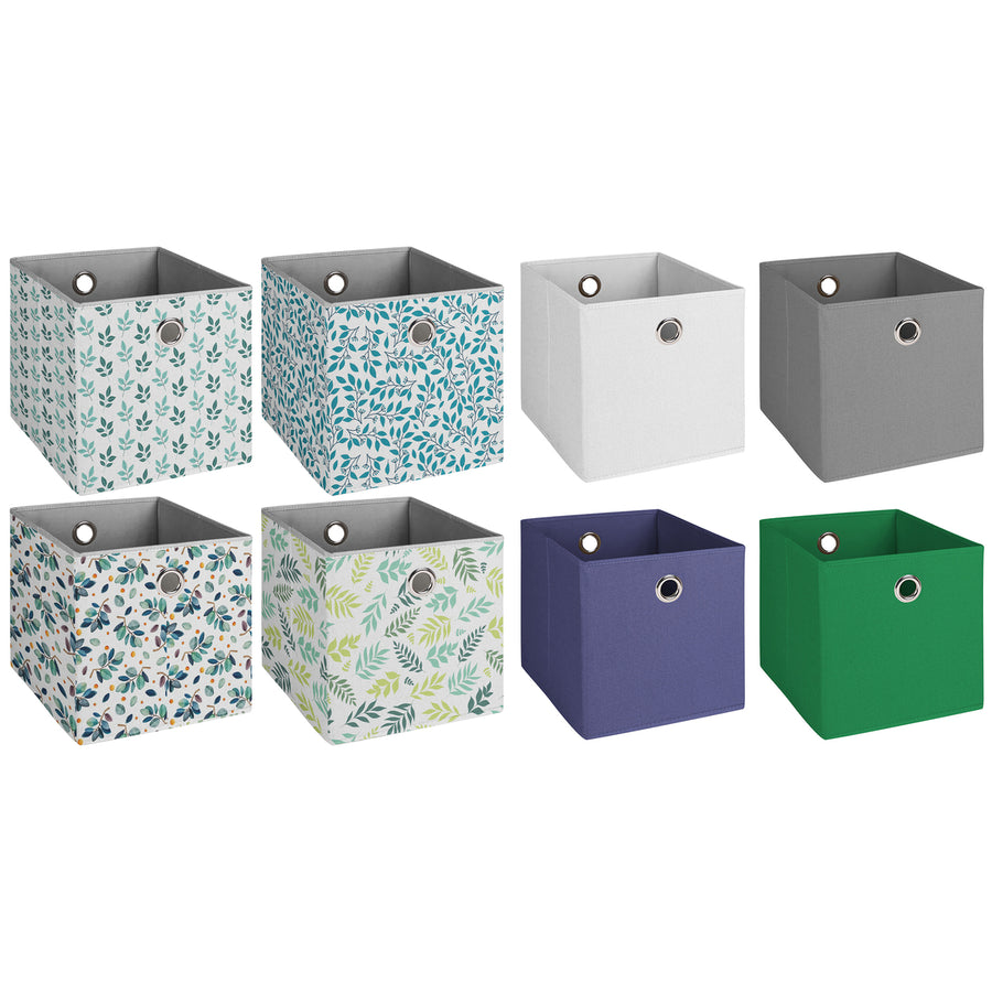 2-Pack: Multipurpose Stackable Basic Fabric Collapsible Storage Bin Cube Organizer Image 1