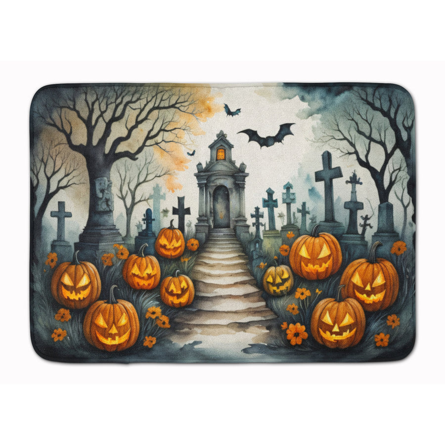 Marigold Spooky Halloween Memory Foam Kitchen Mat Image 1