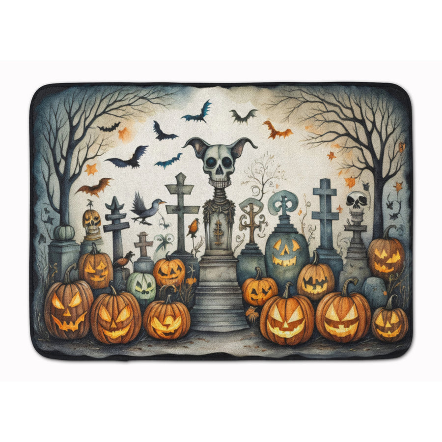 Pet Cemetery Spooky Halloween Memory Foam Kitchen Mat Image 1
