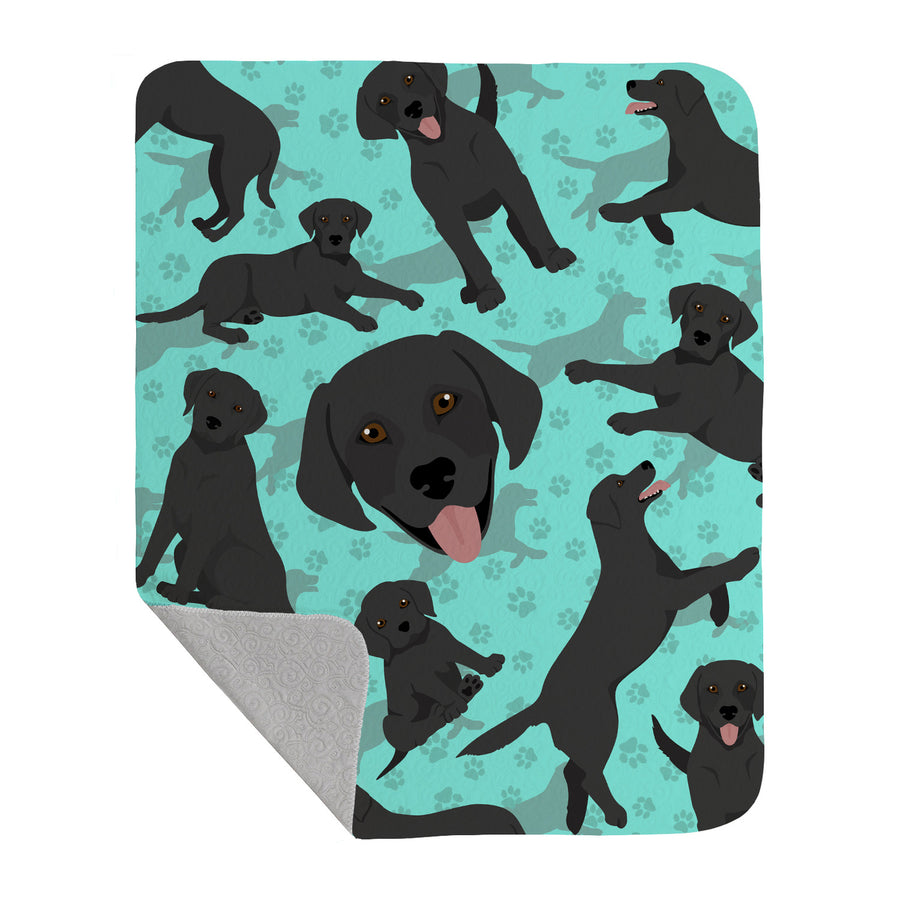 Black Labrador Retriever Quilted Blanket 50x60 Image 1