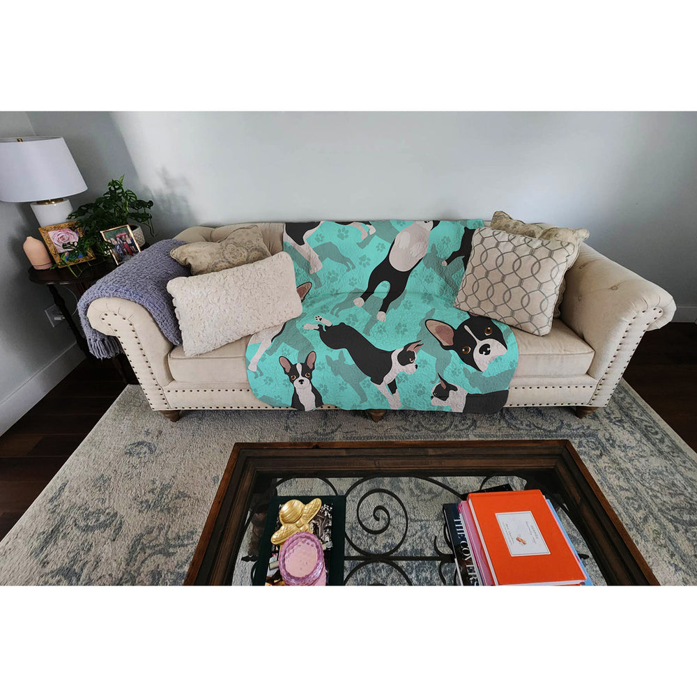 Boston Terrier Quilted Blanket 50x60 Image 2