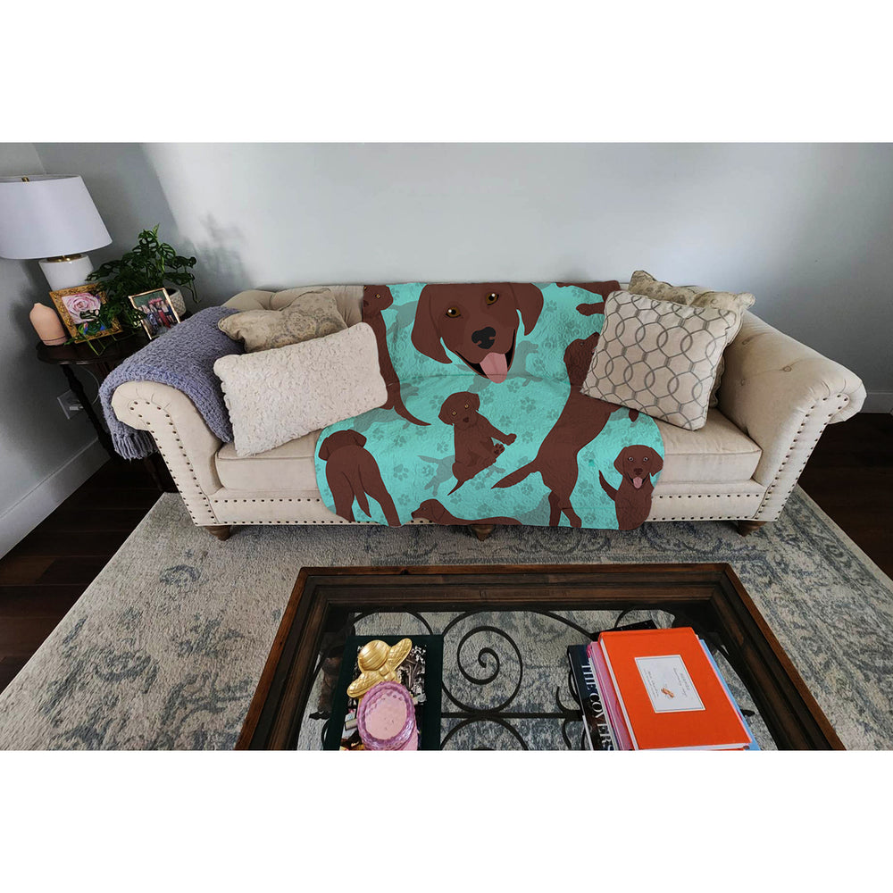 Chocolate Labrador Retriever Quilted Blanket 50x60 Image 2