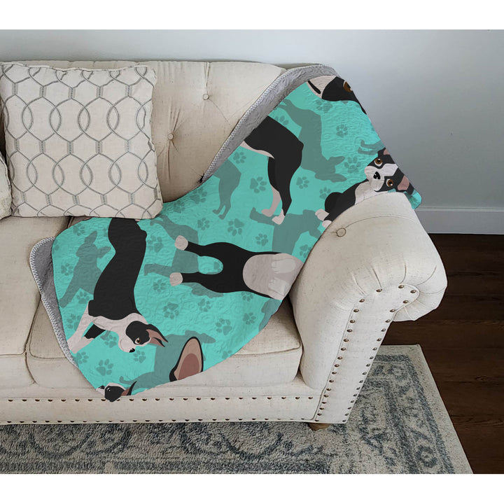 Boston Terrier Quilted Blanket 50x60 Image 3
