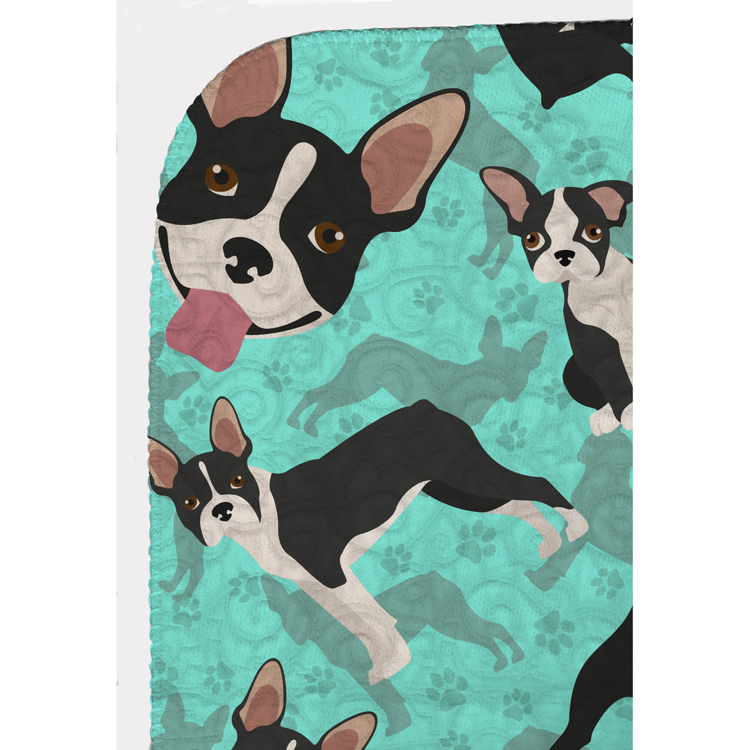 Boston Terrier Quilted Blanket 50x60 Image 5