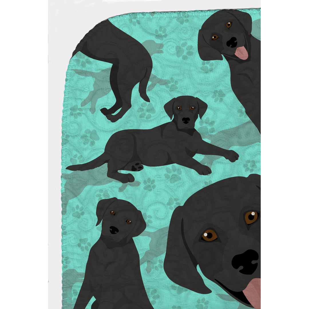 Black Labrador Retriever Quilted Blanket 50x60 Image 5