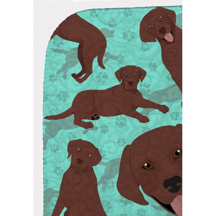 Chocolate Labrador Retriever Quilted Blanket 50x60 Image 5