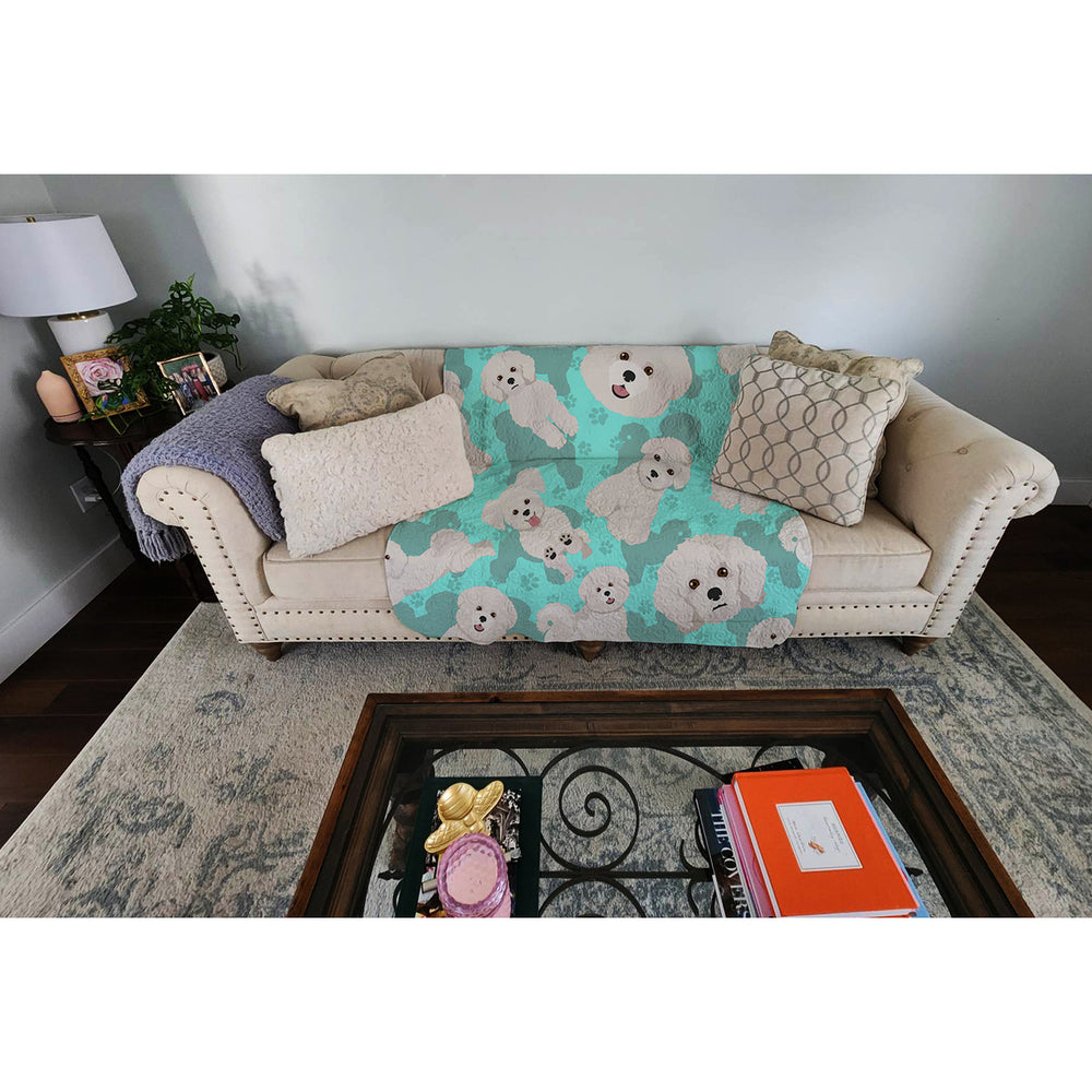 Bichon Frise Quilted Blanket 50x60 Image 2