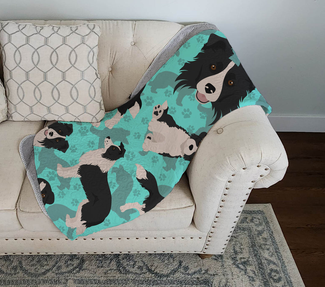 Border Collie Quilted Blanket 50x60 Image 3