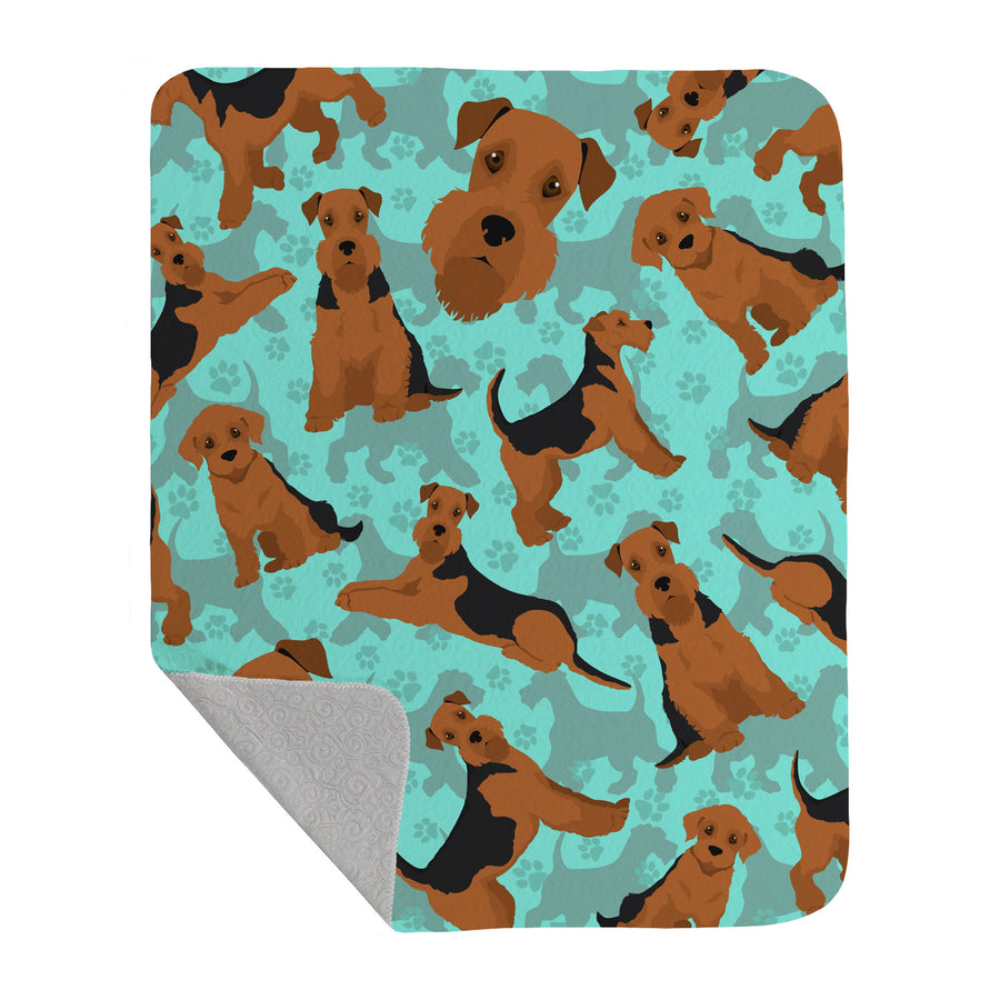 Airedale Terrier Quilted Blanket 50x60 Image 1