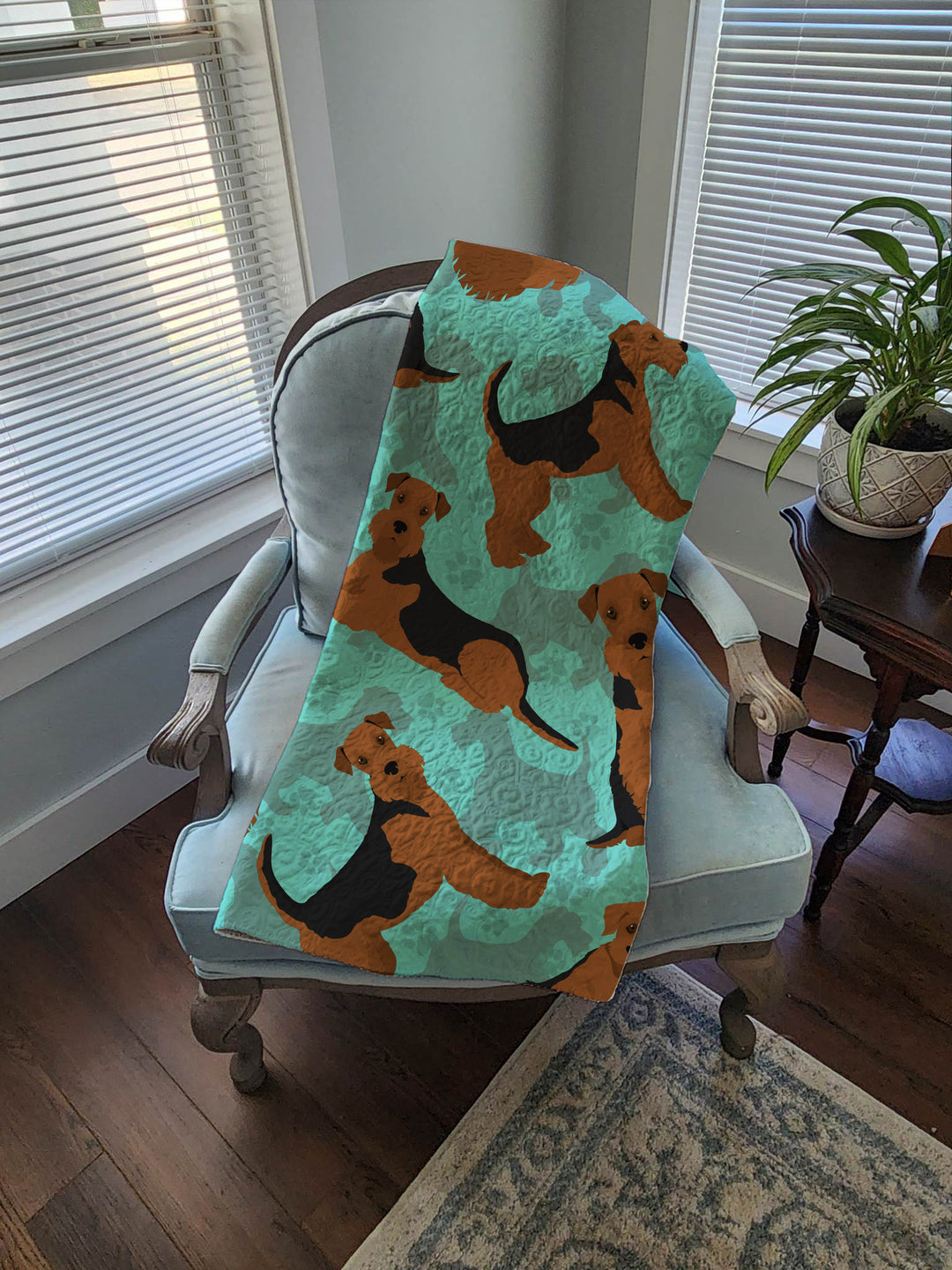 Airedale Terrier Quilted Blanket 50x60 Image 4