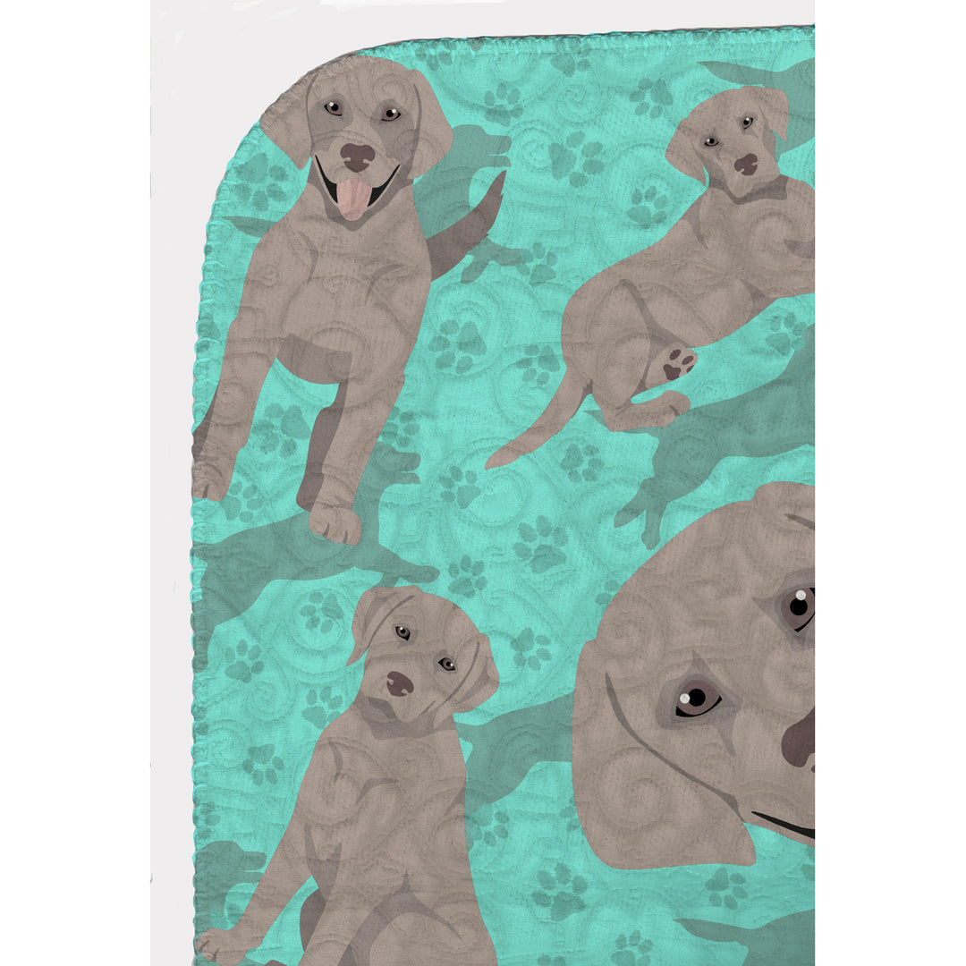 Grey Labrador Retriever Quilted Blanket 50x60 Image 5