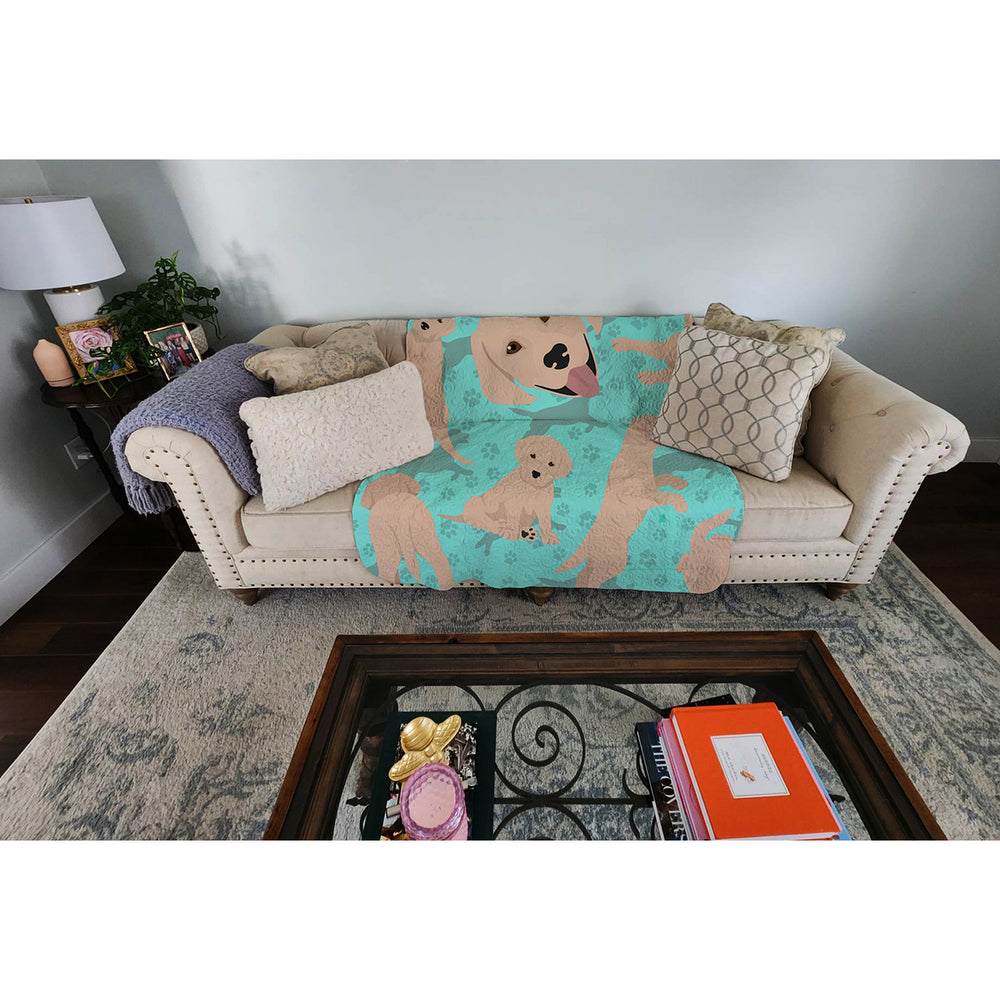 Yellow Labrador Retriever Quilted Blanket 50x60 Image 2