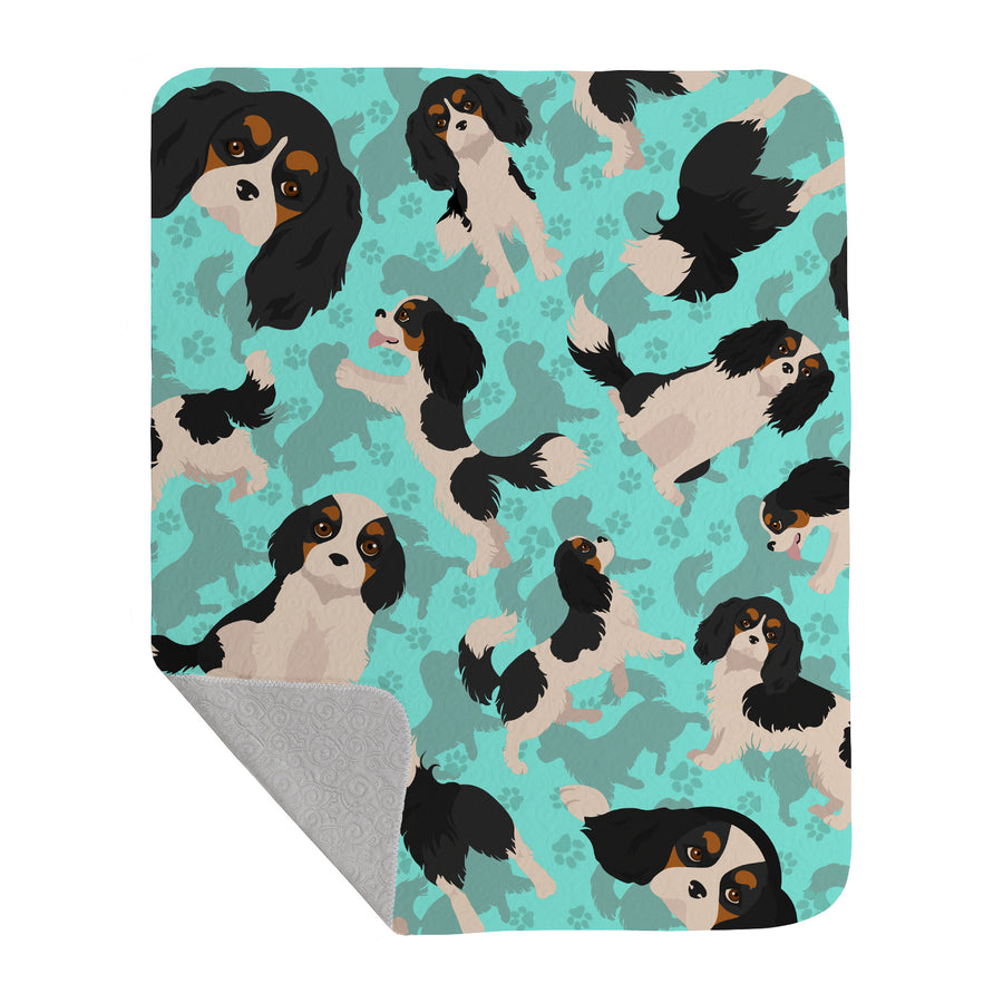 Tricolor Cavalier Spaniel Quilted Blanket 50x60 Image 1