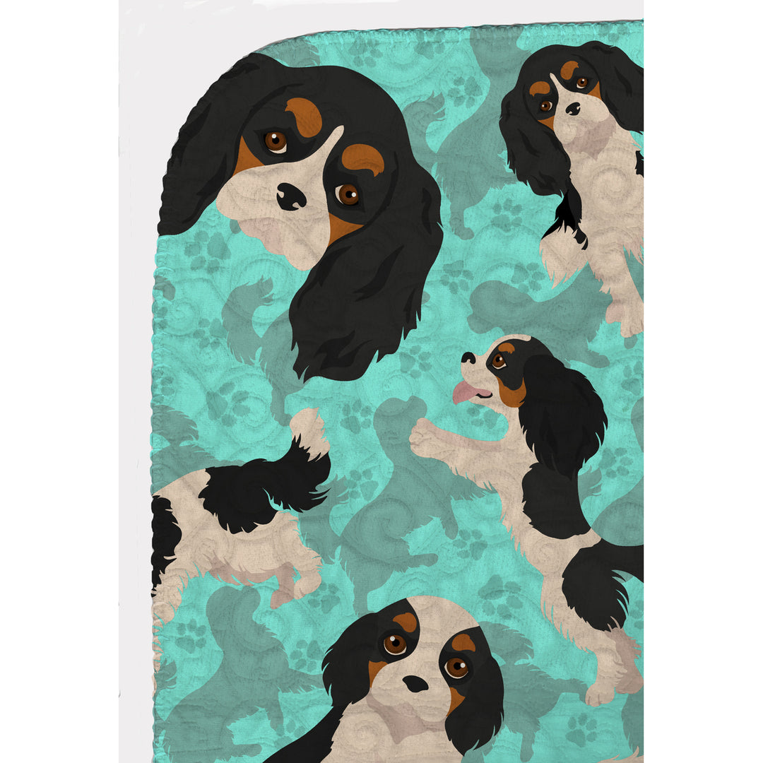 Tricolor Cavalier Spaniel Quilted Blanket 50x60 Image 5