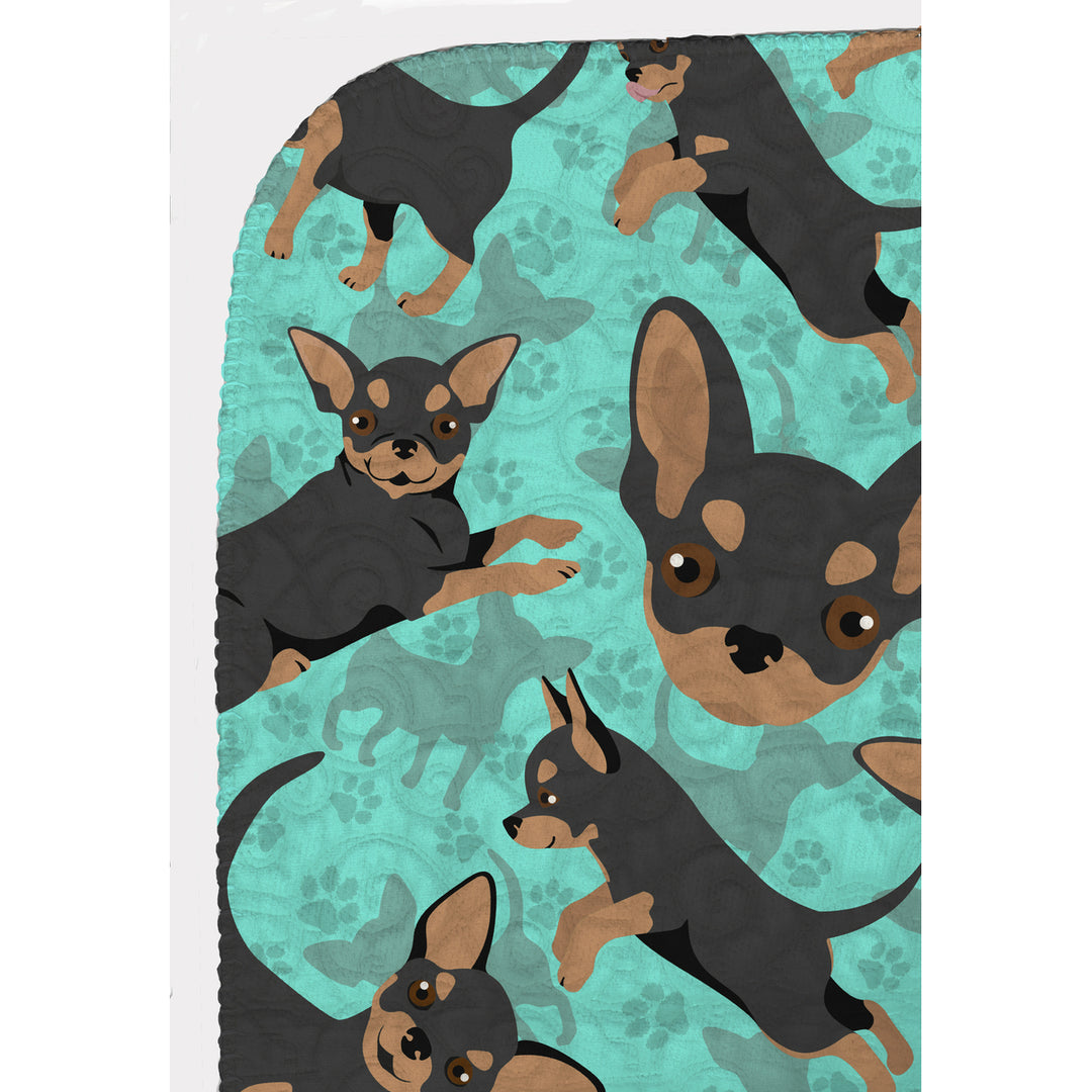 Black and Tan Chihuahua Quilted Blanket 50x60 Image 5