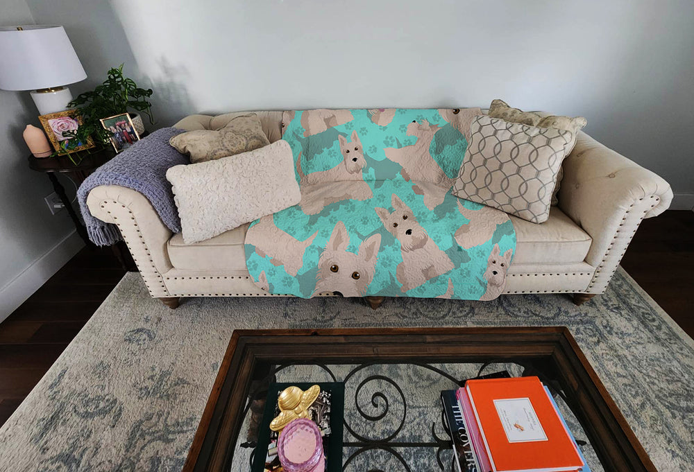 Wheaten Scottish Terrier Quilted Blanket 50x60 Image 2