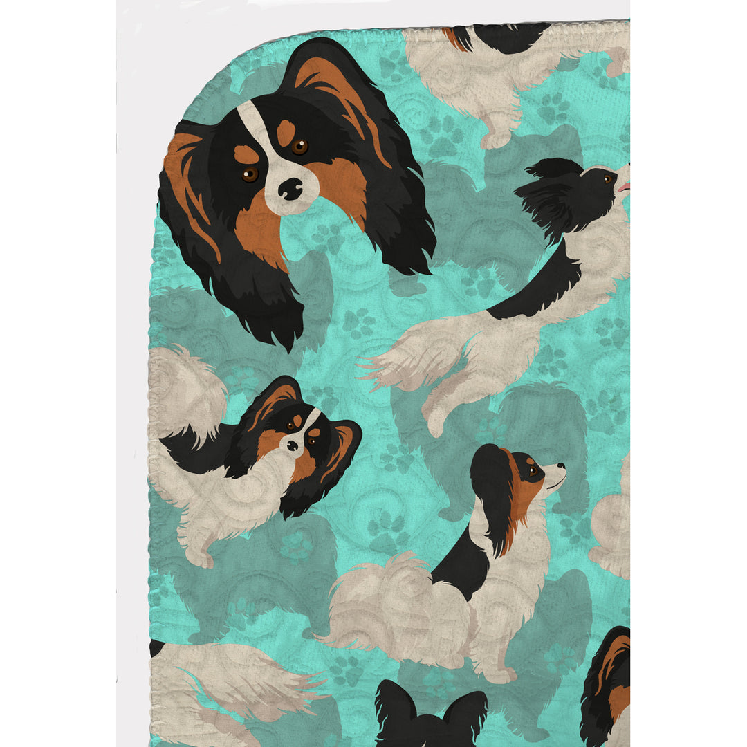 Tricolor Papillon Quilted Blanket 50x60 Image 5