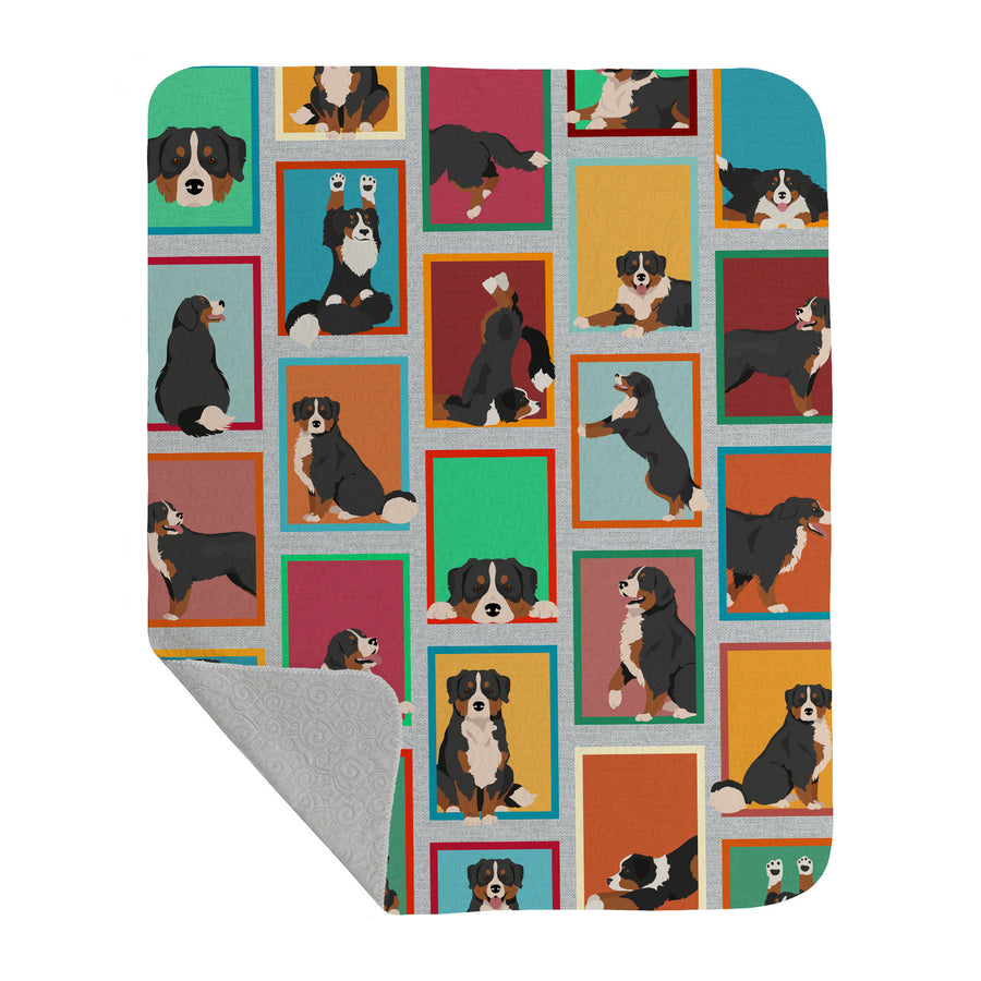 Lots of Bernese Mountain Dog Quilted Blanket 50x60 Image 1