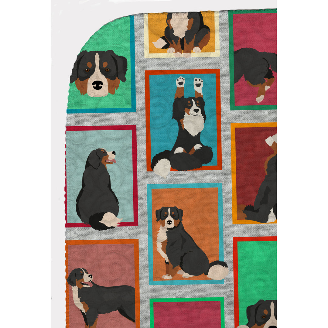 Lots of Bernese Mountain Dog Quilted Blanket 50x60 Image 5