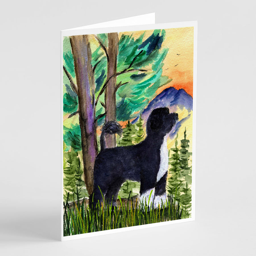 Portuguese Water Dog Greeting Cards and Envelopes Pack of 8 Image 1